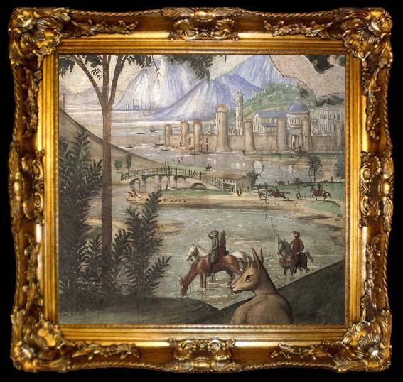 framed  Domenicho Ghirlandaio Details of  Stigmatisation des Hl.Franziskus, ta009-2
